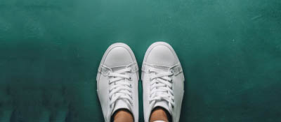 closeup of feet with shoes