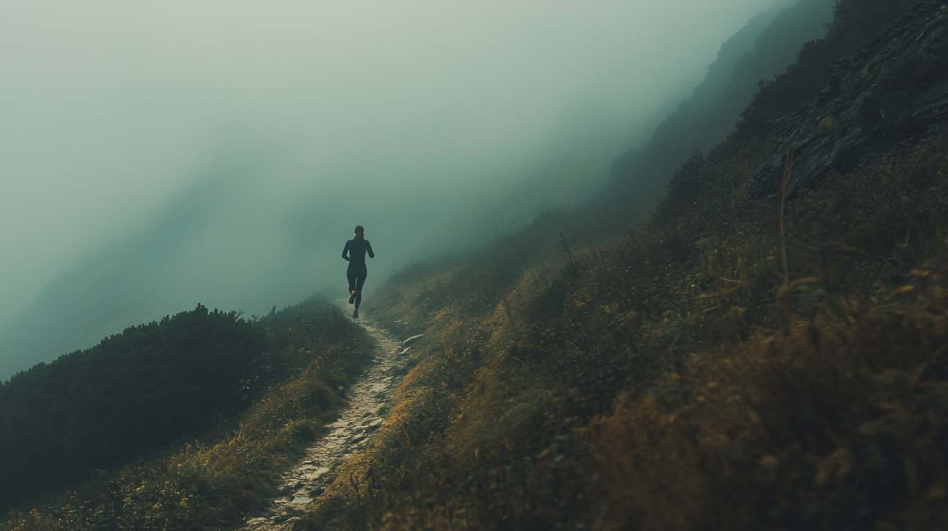 runner in the distance
